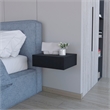 Pemberly Row Vienna Floating Nightstand in Black Finish