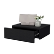 Pemberly Row Vienna Floating Nightstand in Black Finish