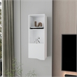 Pemberly Row Pima Wall Cabinet Engineered Wood White One Door
