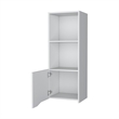Pemberly Row Pima Wall Cabinet Engineered Wood White One Door