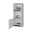 Pemberly Row Pima Wall Cabinet Engineered Wood White One Door