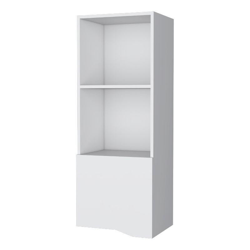 Pemberly Row Pima Wall Cabinet Engineered Wood White One Door