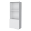 Pemberly Row Pima Wall Cabinet Engineered Wood White One Door