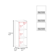 Pemberly Row Pima Wall Cabinet Engineered Wood Black One Door