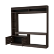 Pemberly Row Rock House Entertainment Center in Stained Walnut Finish