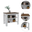 Pemberly Row 2-Piece Engineered Wood Kitchen Set in White and Walnut