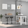 Pemberly Row 2-Piece Engineered Wood Kitchen Set in White/Onyx