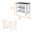 Pemberly Row 2-Piece Engineered Wood Kitchen Set in White