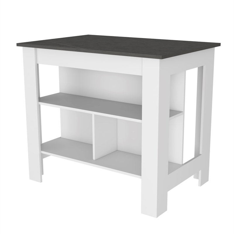 Pemberly Row 2-Piece Engineered Wood Kitchen Set in White