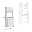 Pemberly Row 2-Piece Engineered Wood Kitchen Set in White
