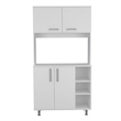 Pemberly Row 2-Piece Engineered Wood Kitchen Set in White/Light Oak