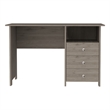 Pemberly Row Jacksonville Computer Desk with 3 Drawers in Gray
