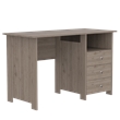 Pemberly Row Jacksonville Computer Desk with 3 Drawers in Gray