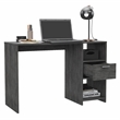 Pemberly Row Arlington Computer Desk with Shelves in Gray Oak Finish