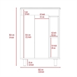Pemberly Row Kearney 2 Piece Bathroom Set in White Engineered Wood