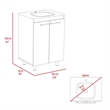 Pemberly Row Kearney 2 Piece Bathroom Set in White Engineered Wood