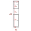 Pemberly Row Geneva 2 Piece Bathroom Set in White Engineered Wood
