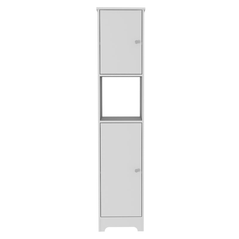 Pemberly Row Geneva 2 Piece Bathroom Set in White Engineered Wood
