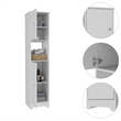 Pemberly Row Geneva 2 Piece Bathroom Set in White Engineered Wood