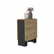 Pemberly Row Folding Dining Table in Black and Macadamia Engineered Wood