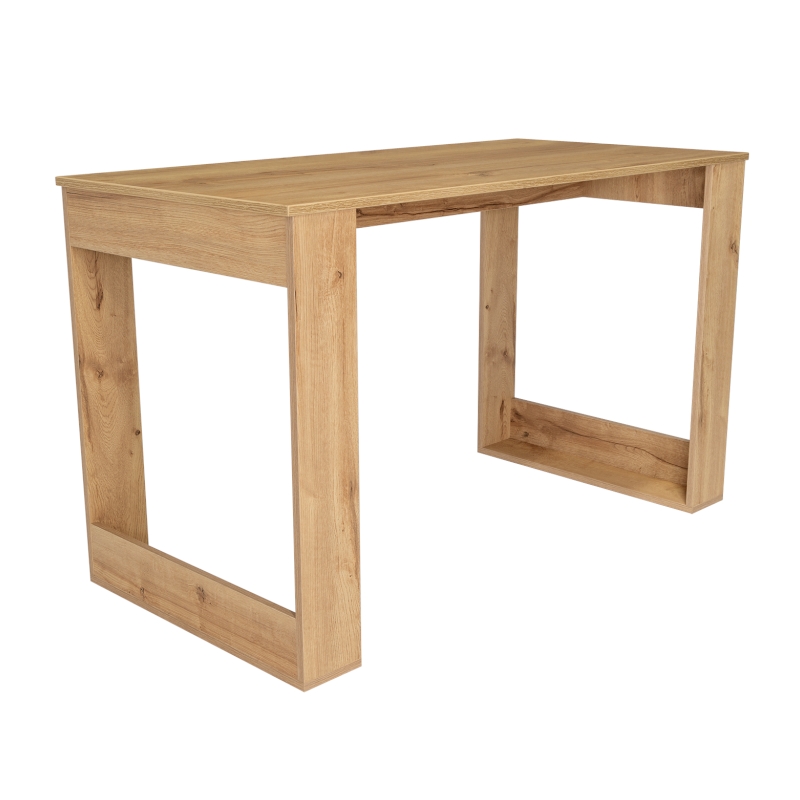 Pemberly Row Aurora Writing Computer Desk in Carbon Espresso Engineered Wood