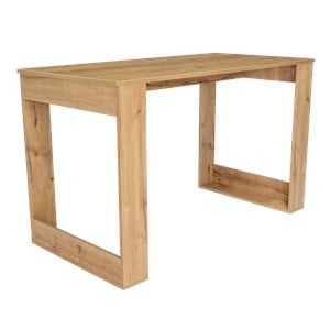 Pemberly Row Aurora Writing Computer Desk in Carbon Espresso Engineered Wood