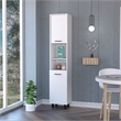 Pemberly Row Sheffield 2 Door Pantry Cabinet in White Engineered Wood