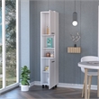 Pemberly Row Sheffield 2 Door Pantry Cabinet in White Engineered Wood