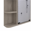 Pemberly Row Valdez Medicine Cabinet with Six Shelves Engineered Wood Gray