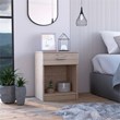 Pemberly Row Pictor Light Grey Nightstand Engineered Wood