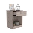 Pemberly Row Pictor Light Grey Nightstand Engineered Wood