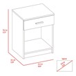 Pemberly Row Pictor Light Grey Nightstand Engineered Wood