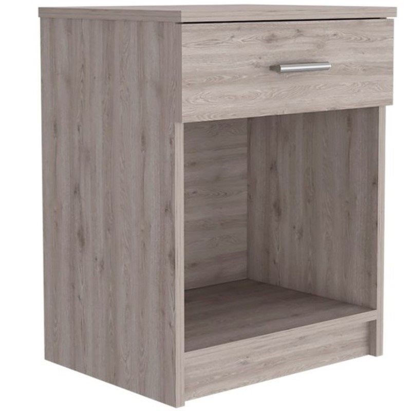 Pemberly Row Pictor Light Grey Nightstand Engineered Wood