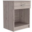 Pemberly Row Pictor Light Grey Nightstand Engineered Wood