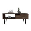 Pemberly Row Coffee Table with Drawer and Shelf in Dark Walnut