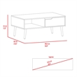Pemberly Row Coffee Table with Drawer and Shelf in Dark Walnut