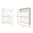 Pemberly Row 2-Shelf Engineered Wood Shoe Rack in Light Oak/White Finish