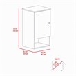 Pemberly Row Modern Wood Bathroom Medicine Cabinet in Light Oak/White