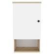 Pemberly Row Modern Wood Bathroom Medicine Cabinet in Light Oak/White