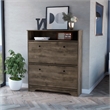 Pemberly Row Engineered Wood Shoe Rack for 12 Pairs in Dark Brown