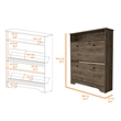 Pemberly Row Engineered Wood Shoe Rack for 12 Pairs in Dark Brown