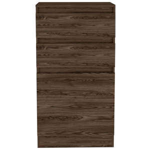 Pemberly Row Engineered Wood Bedroom Dresser with Mirror in Dark Walnut