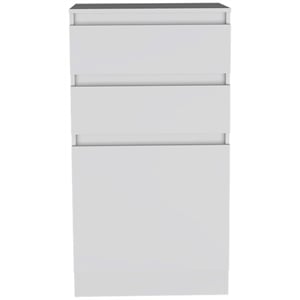 Pemberly Row Engineered Wood Bedroom Dresser with Mirror in White