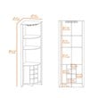 Pemberly Row Corner Bar Cabinet Engineered Wood in Dark Brown