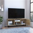 Pemberly Row Modern Wood TV Stand for TVs up to 45 Inch in Light Oak