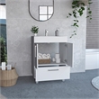 Pemberly Row Engineered Wood Single Bathroom Vanity in White