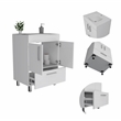 Pemberly Row Engineered Wood Single Bathroom Vanity in White