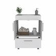 Pemberly Row Engineered Wood Single Bathroom Vanity in White