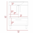 Pemberly Row Engineered Wood Single Bathroom Vanity in White
