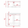 Pemberly Row 1 Shelf Engineered Wood Kitchen Cabinet Set in White